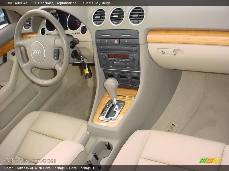 Aquamarine Blue Metallic / Beige 2006 Audi A4 1.8T Cabriolet