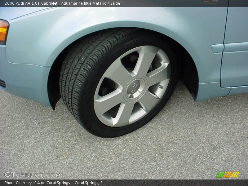 Aquamarine Blue Metallic / Beige 2006 Audi A4 1.8T Cabriolet