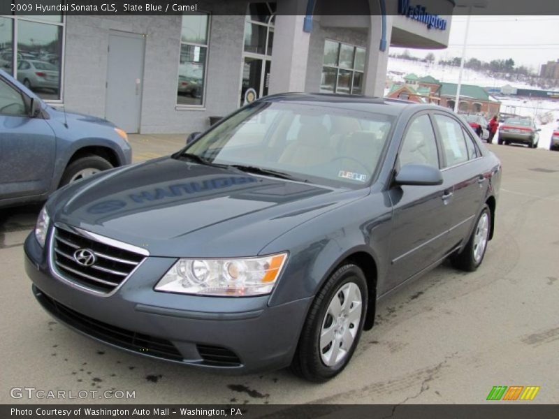 Slate Blue / Camel 2009 Hyundai Sonata GLS