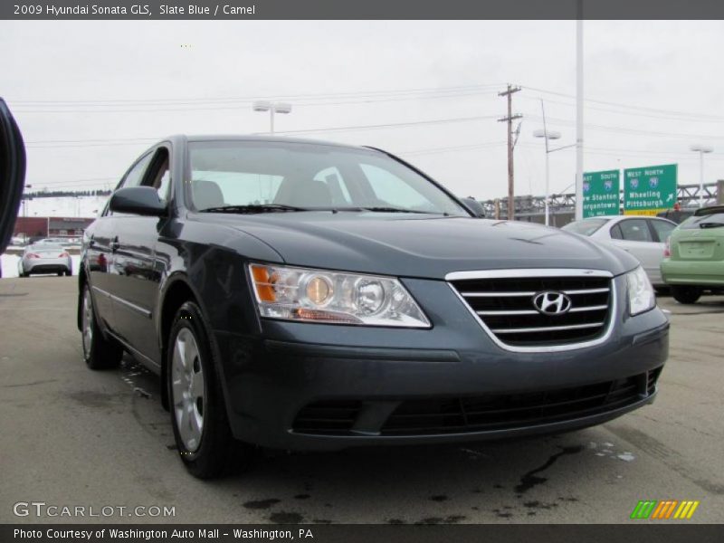 Slate Blue / Camel 2009 Hyundai Sonata GLS