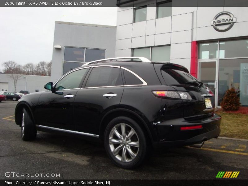 Black Obsidian / Brick/Black 2006 Infiniti FX 45 AWD