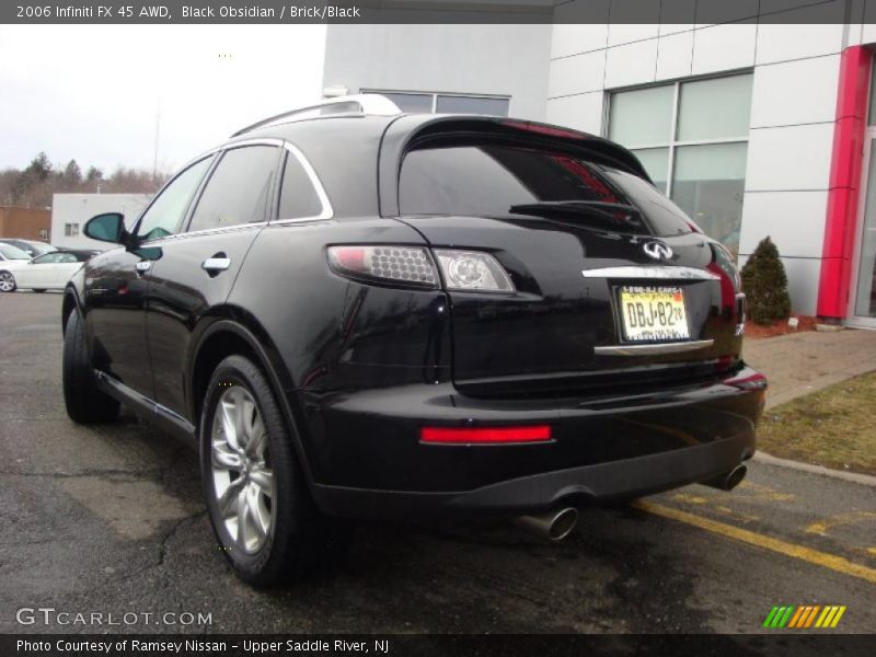 Black Obsidian / Brick/Black 2006 Infiniti FX 45 AWD