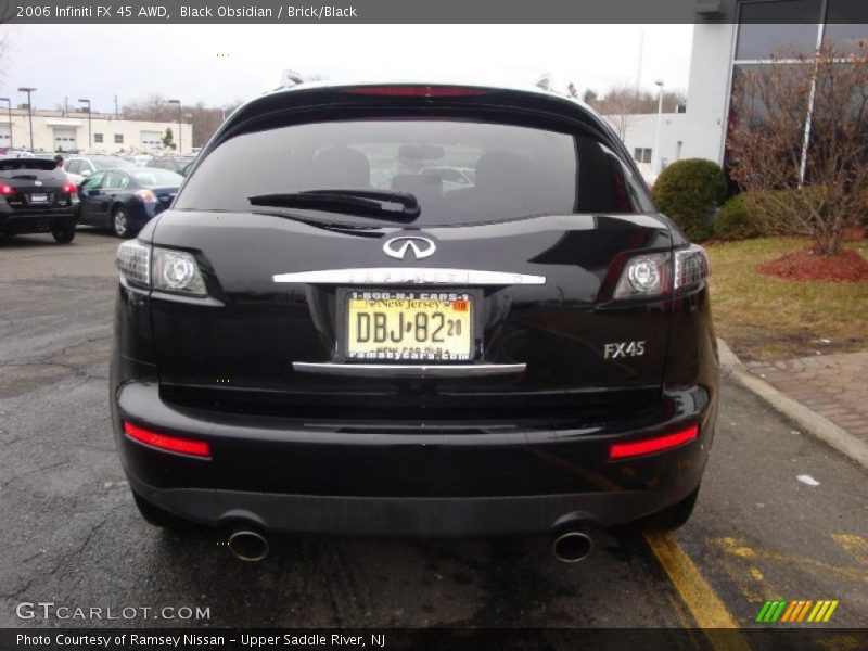 Black Obsidian / Brick/Black 2006 Infiniti FX 45 AWD