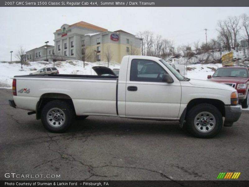 Summit White / Dark Titanium 2007 GMC Sierra 1500 Classic SL Regular Cab 4x4