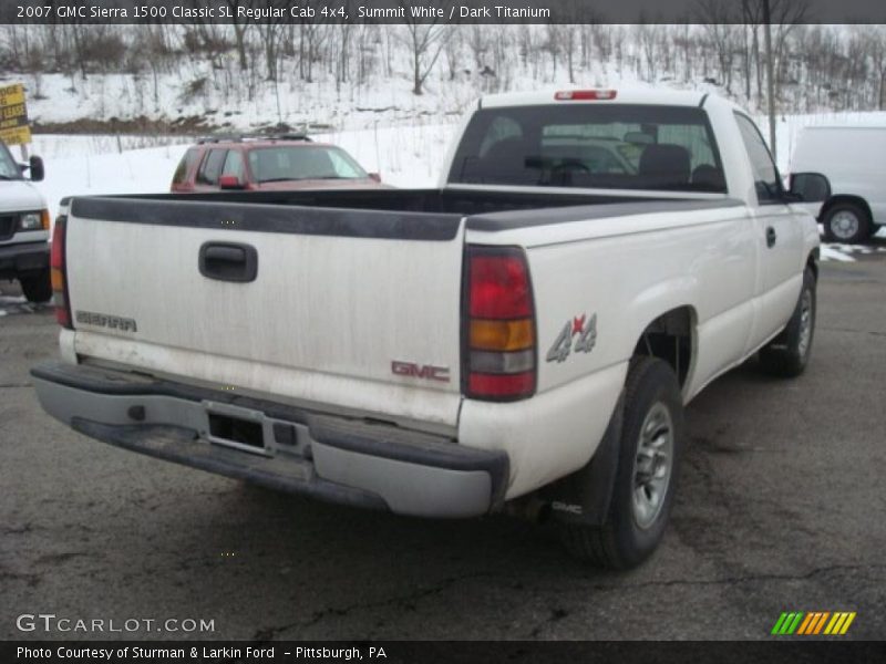 Summit White / Dark Titanium 2007 GMC Sierra 1500 Classic SL Regular Cab 4x4
