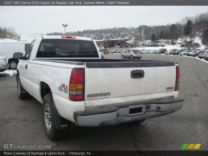 Summit White / Dark Titanium 2007 GMC Sierra 1500 Classic SL Regular Cab 4x4