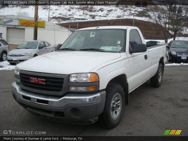 Summit White / Dark Titanium 2007 GMC Sierra 1500 Classic SL Regular Cab 4x4