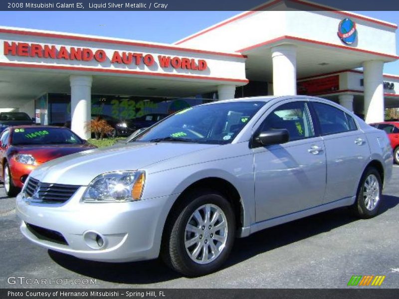Liquid Silver Metallic / Gray 2008 Mitsubishi Galant ES