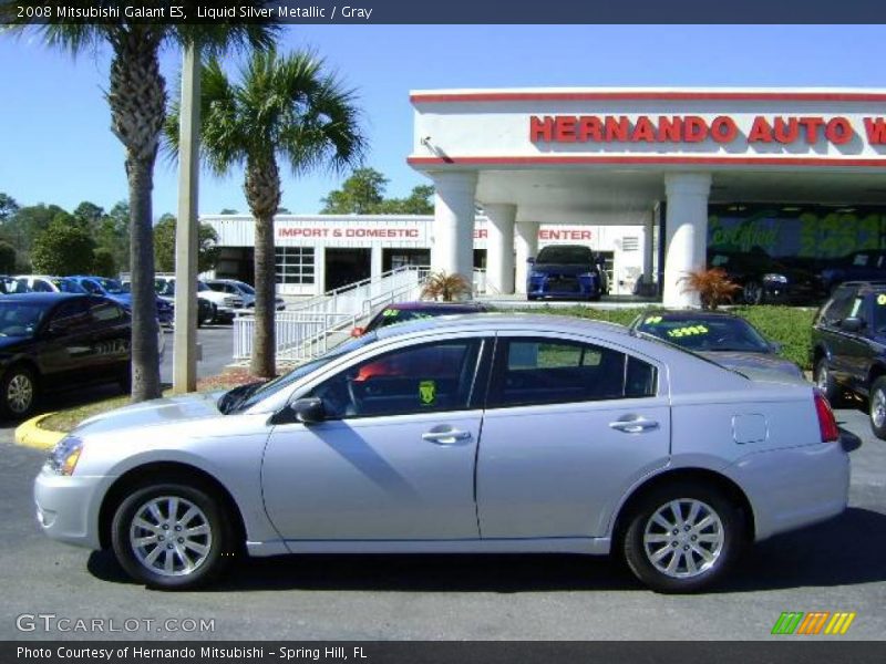 Liquid Silver Metallic / Gray 2008 Mitsubishi Galant ES
