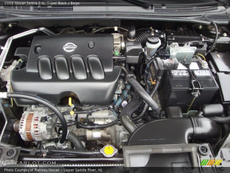 Super Black / Beige 2009 Nissan Sentra 2.0
