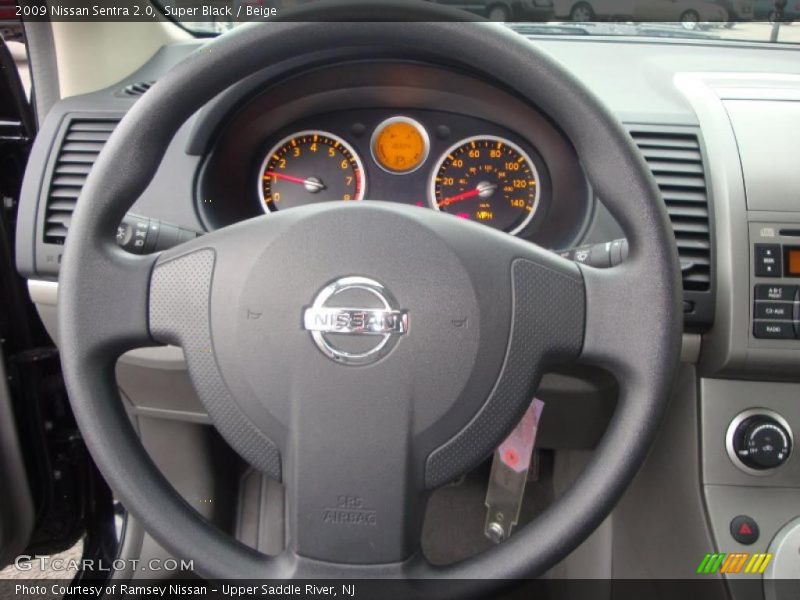Super Black / Beige 2009 Nissan Sentra 2.0