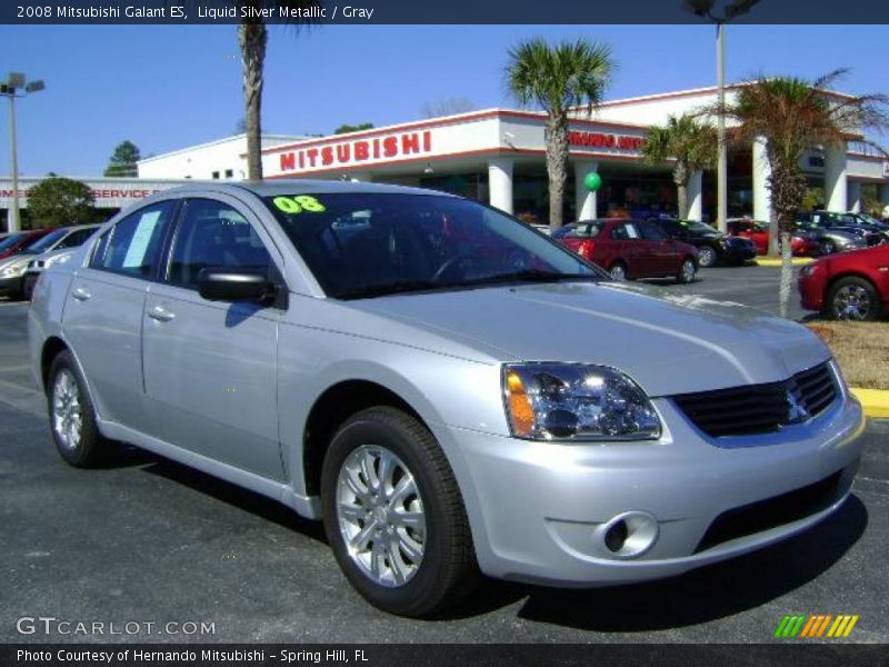 Liquid Silver Metallic / Gray 2008 Mitsubishi Galant ES