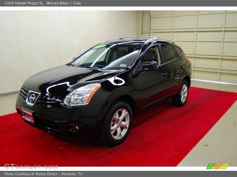 Wicked Black / Gray 2009 Nissan Rogue SL