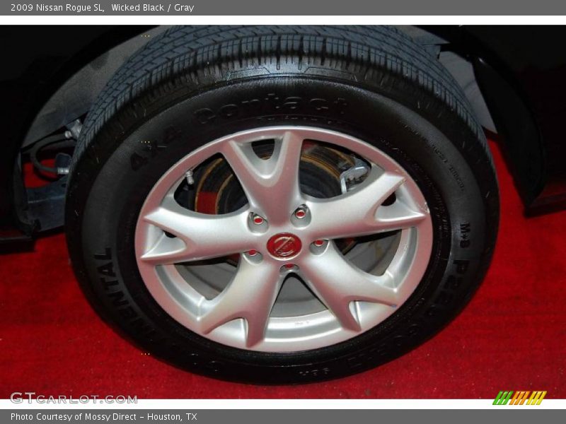 Wicked Black / Gray 2009 Nissan Rogue SL