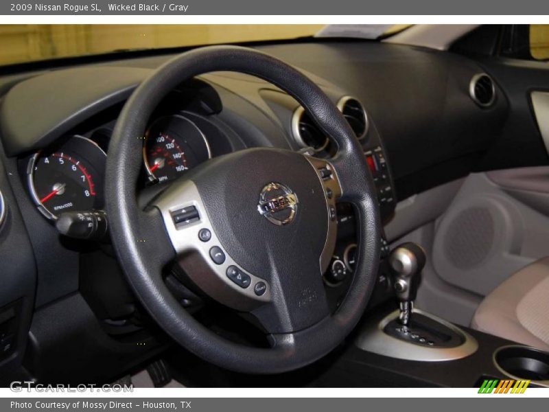 Wicked Black / Gray 2009 Nissan Rogue SL