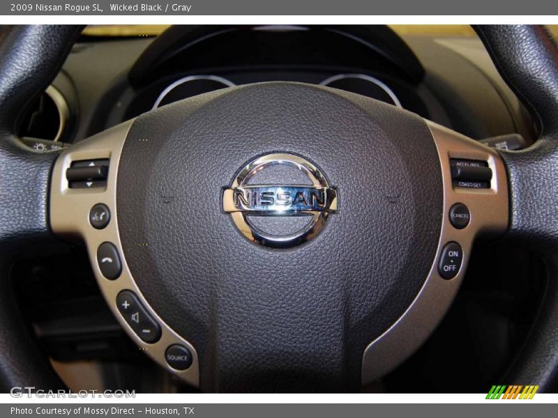Wicked Black / Gray 2009 Nissan Rogue SL