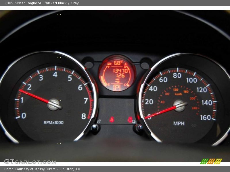 Wicked Black / Gray 2009 Nissan Rogue SL