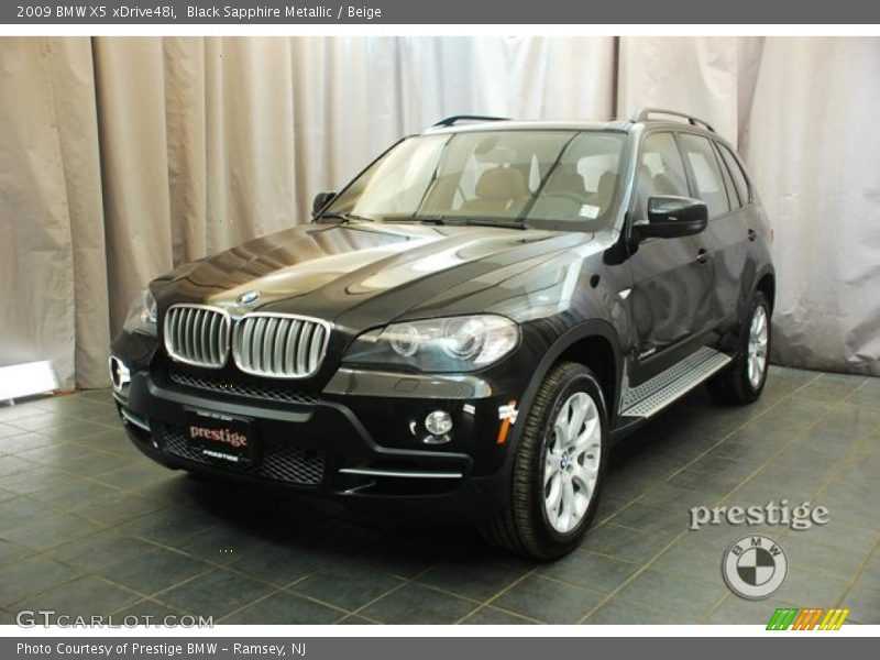 Black Sapphire Metallic / Beige 2009 BMW X5 xDrive48i