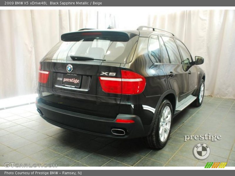 Black Sapphire Metallic / Beige 2009 BMW X5 xDrive48i