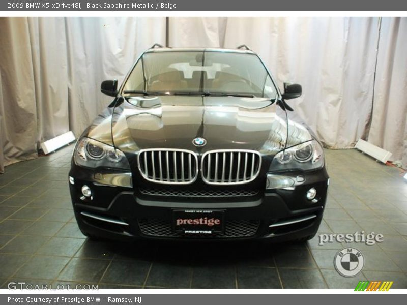 Black Sapphire Metallic / Beige 2009 BMW X5 xDrive48i
