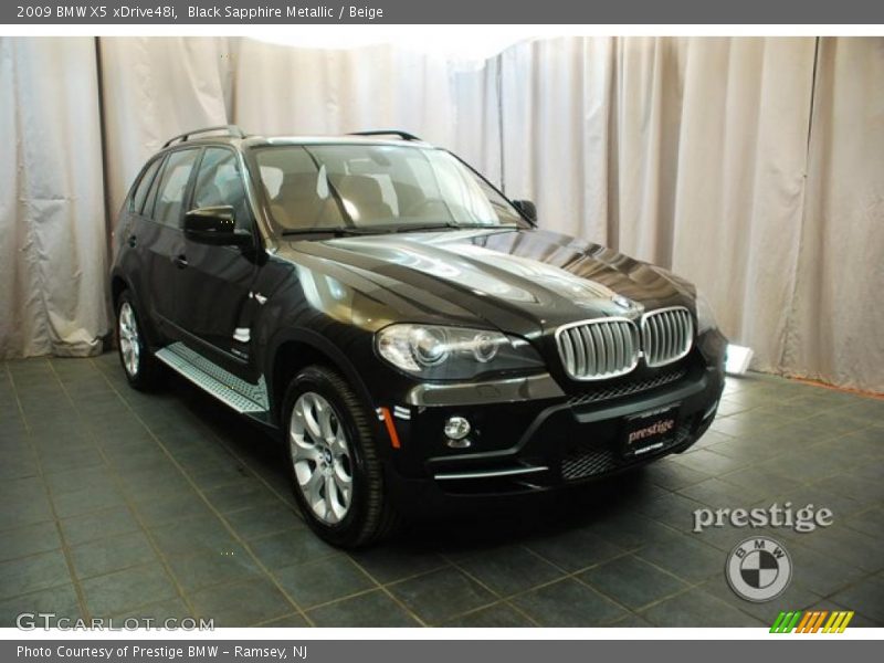 Black Sapphire Metallic / Beige 2009 BMW X5 xDrive48i