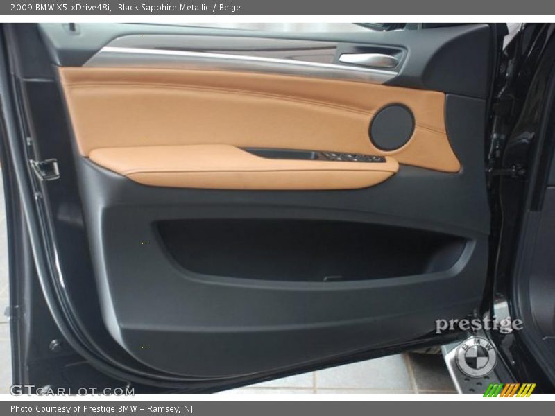 Black Sapphire Metallic / Beige 2009 BMW X5 xDrive48i