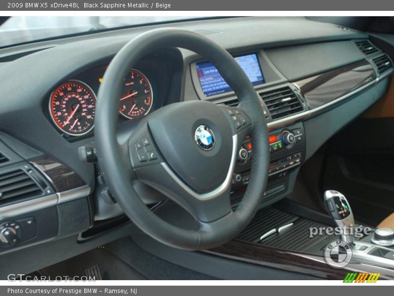 Black Sapphire Metallic / Beige 2009 BMW X5 xDrive48i