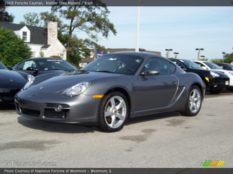 Meteor Grey Metallic / Black 2008 Porsche Cayman