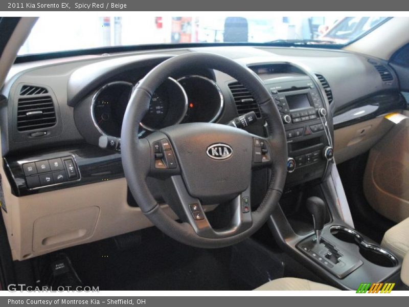 Spicy Red / Beige 2011 Kia Sorento EX