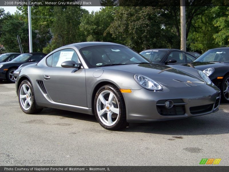Meteor Grey Metallic / Black 2008 Porsche Cayman