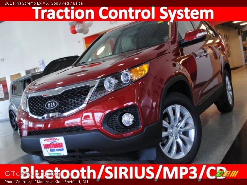 Spicy Red / Beige 2011 Kia Sorento EX V6