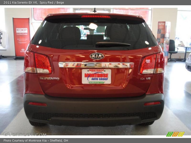 Spicy Red / Beige 2011 Kia Sorento EX V6