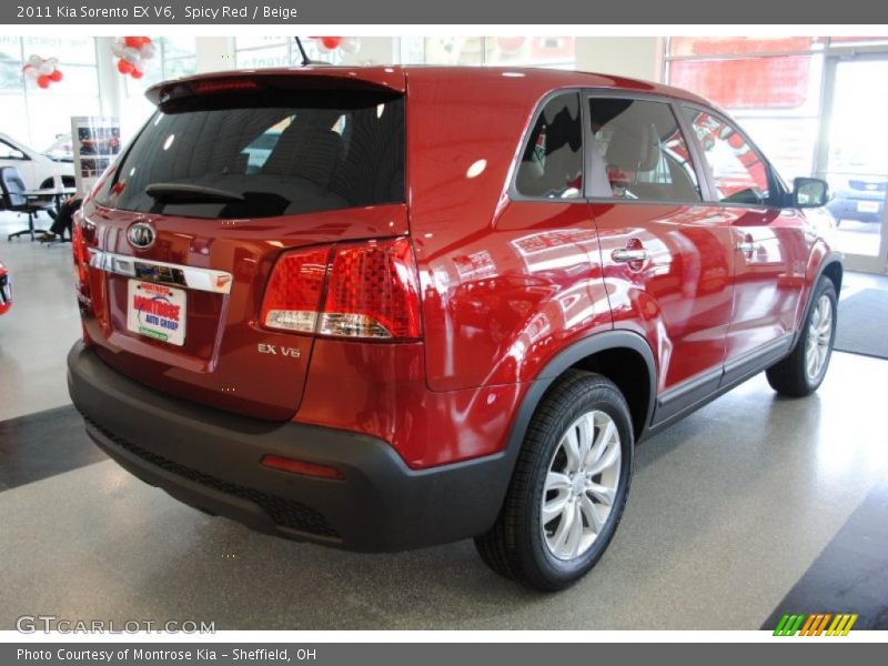 Spicy Red / Beige 2011 Kia Sorento EX V6
