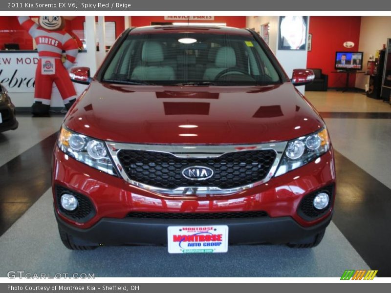 Spicy Red / Beige 2011 Kia Sorento EX V6