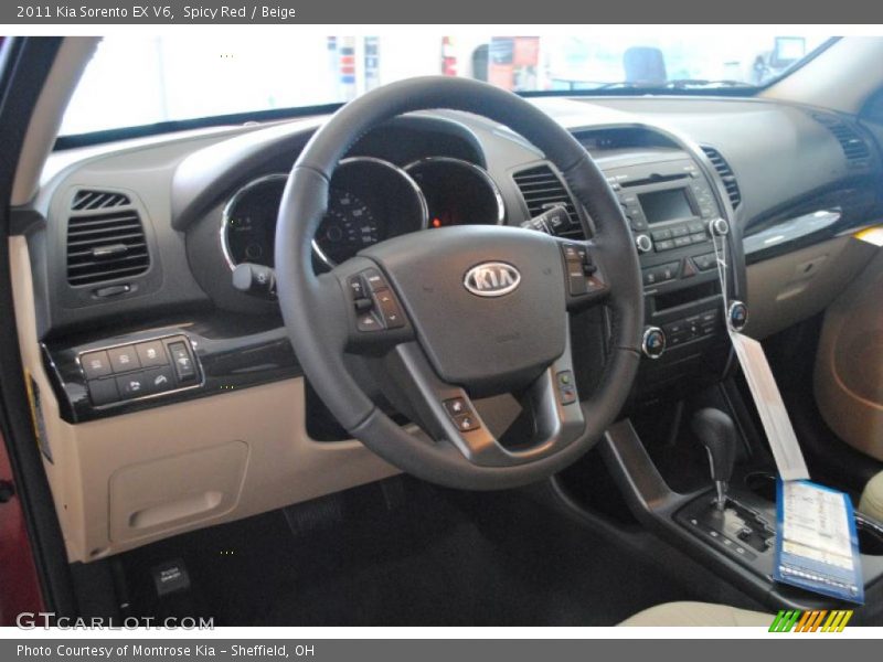 Spicy Red / Beige 2011 Kia Sorento EX V6