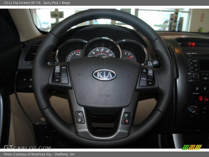 Spicy Red / Beige 2011 Kia Sorento EX V6