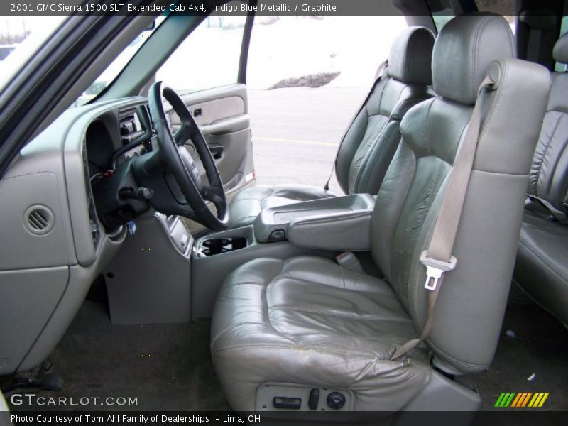 Indigo Blue Metallic / Graphite 2001 GMC Sierra 1500 SLT Extended Cab 4x4