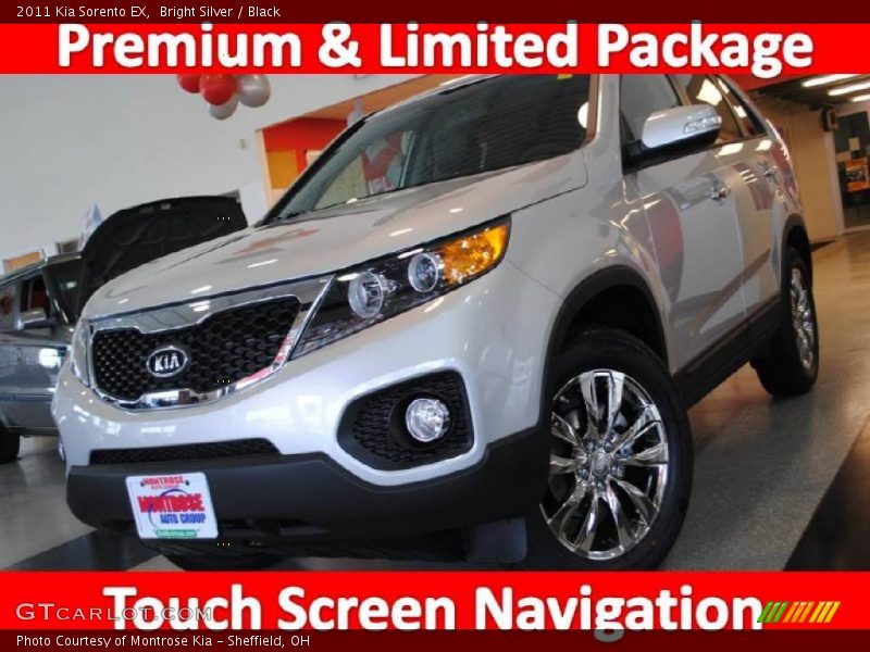 Bright Silver / Black 2011 Kia Sorento EX