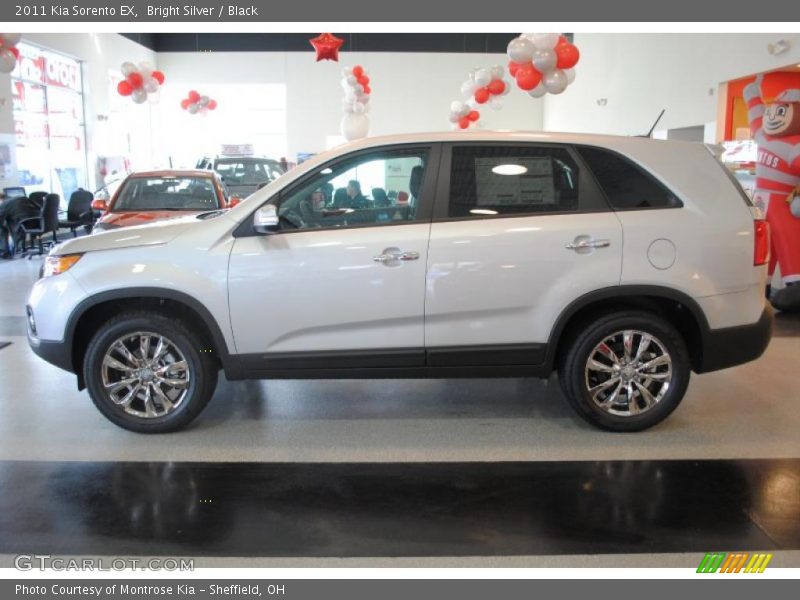Bright Silver / Black 2011 Kia Sorento EX