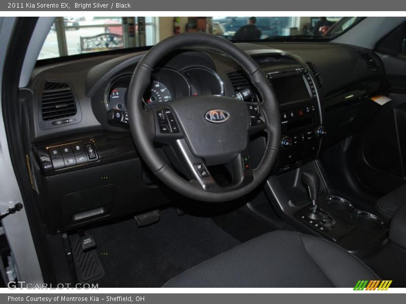 Bright Silver / Black 2011 Kia Sorento EX