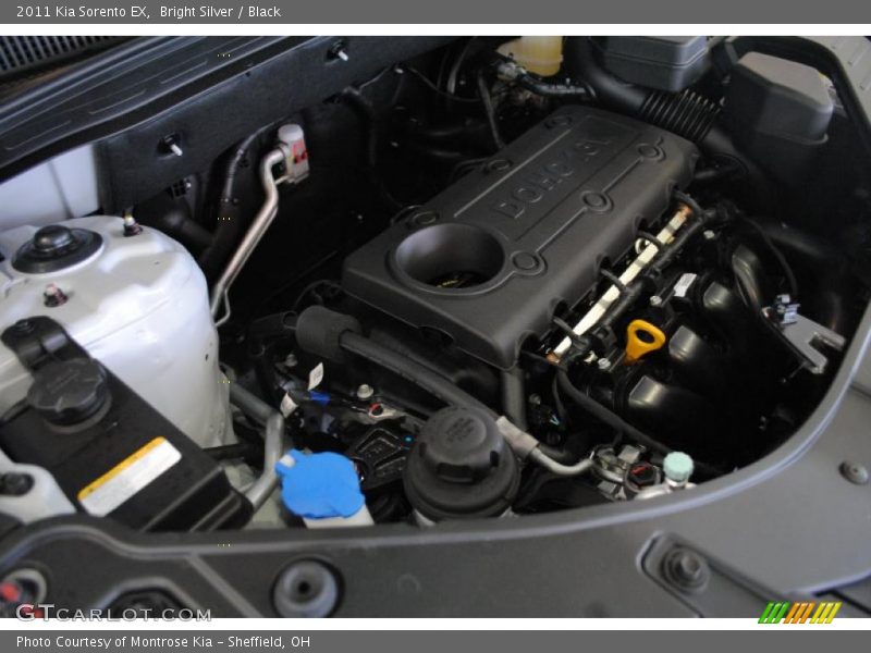 Bright Silver / Black 2011 Kia Sorento EX