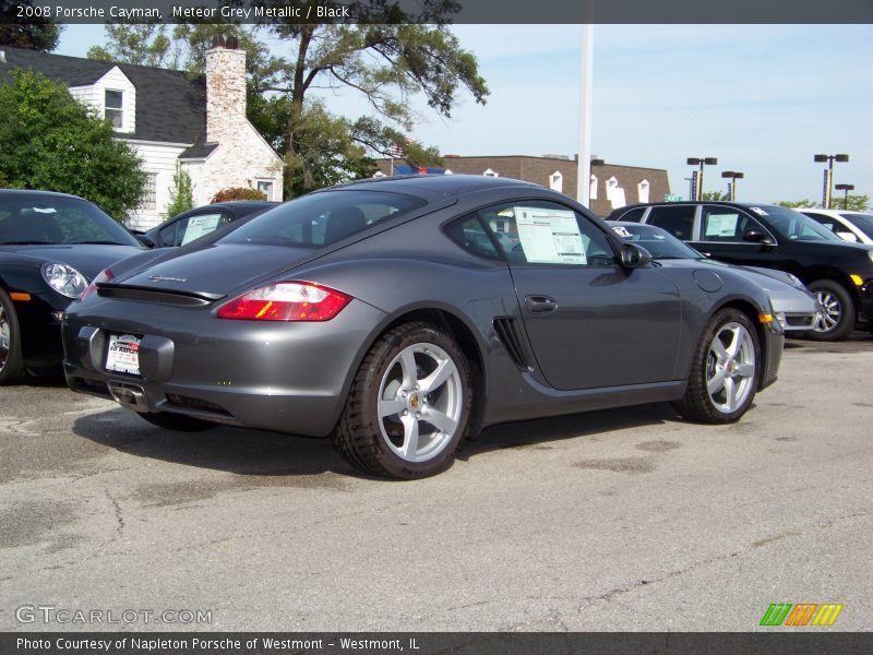 Meteor Grey Metallic / Black 2008 Porsche Cayman