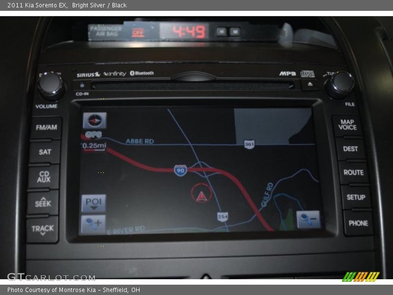 Bright Silver / Black 2011 Kia Sorento EX