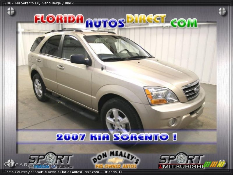 Sand Beige / Black 2007 Kia Sorento LX