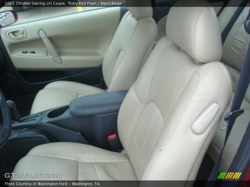 Ruby Red Pearl / Black/Beige 2002 Chrysler Sebring LXi Coupe