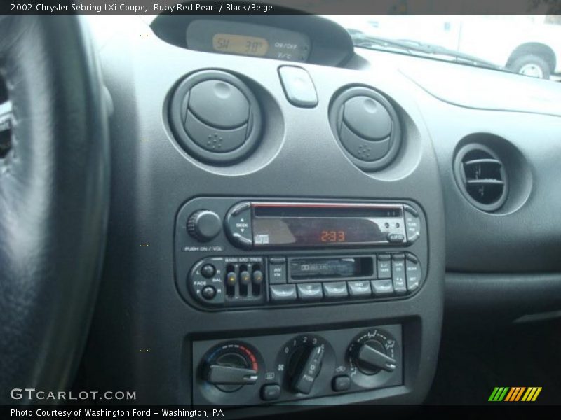 Ruby Red Pearl / Black/Beige 2002 Chrysler Sebring LXi Coupe