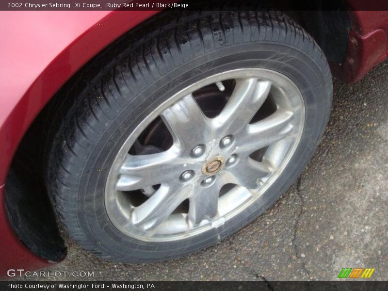 Ruby Red Pearl / Black/Beige 2002 Chrysler Sebring LXi Coupe