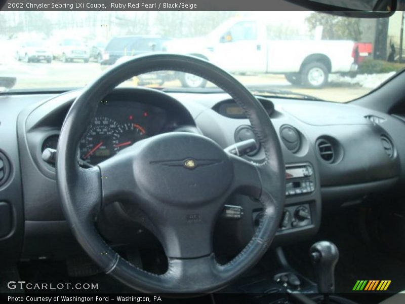 Ruby Red Pearl / Black/Beige 2002 Chrysler Sebring LXi Coupe