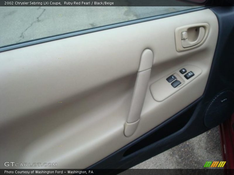 Ruby Red Pearl / Black/Beige 2002 Chrysler Sebring LXi Coupe