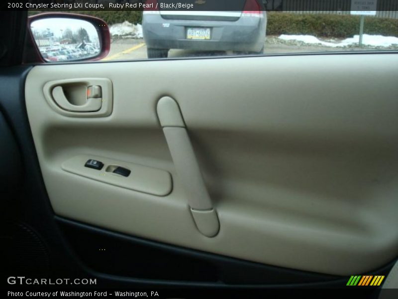 Ruby Red Pearl / Black/Beige 2002 Chrysler Sebring LXi Coupe